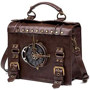 Vintage Steampunk Rugzak Retro Gotische Handgemaakte Lederen Messenger Bag Middeleeuwen Crossbody Handtas voor Laptop Aktetas Zadeltas