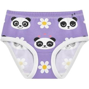 YOUJUNER Meisjesondergoed Daisy Animal Panda Gezicht Peuter Onderbroek Katoenen Broek Kleine Meisjes Slips Comfort Kids Onderbroek, Meerkleurig, 8 jaar