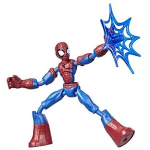 Marvel Spider-Man Bend and Flex Spider-Man actiefiguur, flexibele figuur van 15 cm, met webaccessoire, vanaf 6 jaar