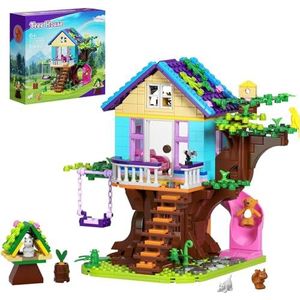 ArrGo Bouwstenen voor meisjes, huis in bomen, speelgoed, staafconstructie, boshuis, bakstenen, schommelbouw en het beste cadeau voor meisjes en jongens 6 jaar en ouder (539 stuks)