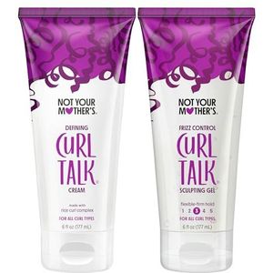 Not Your Mother's Curl Talk Frizz Control Sculpting Gel & Defining Cream (2 stuks) - 6 fl oz - Flexibele hold voor krullend haar - vochtinbrengend, conditioner, beschermt en verbetert krullen