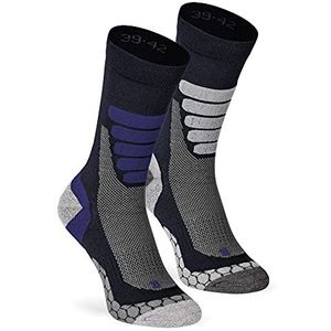 XTREME SOCKSWEAR Wandelsokken voor heren en dames (2-6 paar), geschikt voor outdoor en trekking, met Coolmax®, 2 paar (multiblauw), 45/47 EU