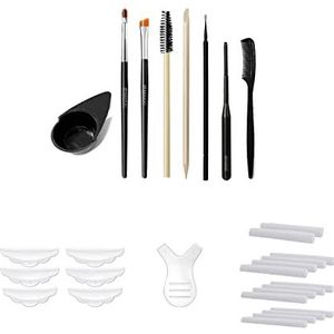 29 STKS GEREEDSCHAP KIT LASH LIFT EN PERMING TOEPASSING SET STENLEN, SILICONEN CURLERS, Y APPLICATOR, BORSTELS, STICK, MIXING SCHADEKKOM VOOR LASH PERM LIFTING