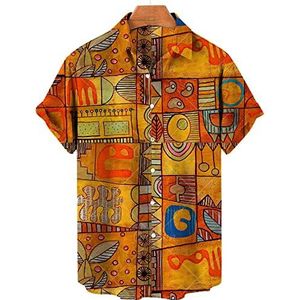 Hawaiiaans Overhemd Voor Heren,M Boho Rani Maza Na Hawai Shirts Seaside Retro Flower Shirt Print Funky Shortsleeve Casual Beach Button Up Top For Festival, Party, Vacation, L