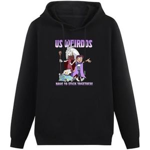 US Weirdos Have to Stick Together Shirt The Owl House Hoody cat Shirts Animal Print Shirt for Boys Pullover Hoodys for Men Size S