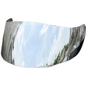 Motorhelm vizier lens, Helmvizier, K1-schildvervanging for AGV K1 K1S K3SV K5 K5S Gezichtsvizier Vizier UV-bescherming (vizierbasis)(Revo Clear Silver-day and Night)