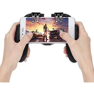 Mobiele gaming-controller, Game Phone Grip warmteafvoer joystick smartphone gamepad warmteafvoer met ventilator, ondersteuning, Power Charger Finger Trigger voor PUBG, Shooter.