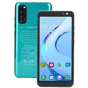 Ontgrendelde Mobiele Telefoon op Volledig Scherm, Ultradunne Smartphone met 5,45-inch HD-scherm, 128 GB Uitbreidbare Opslagruimte, Dubbele Simkaart, ROM 32 GB, Quad-core CPU-processor(Groente)