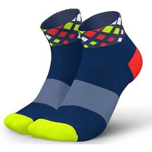 INCYLENCE Korte hardloopsokken voor dames en heren met lichte compressie, 1 paar, Crystals Navy Canary, 39-42 EU