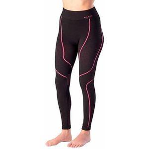 Risalti Merino Tech Thermopanty voor dames, thermische broek voor dames, compressiebroek van merinowol, thermische kleding voor dames, winter, naadloos, gemaakt in Italië, Roze, XXL