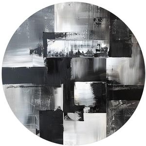 DEQORI Rond wandbehang, zelfklevend, diameter 120 cm, stiltestructuur, textielcanvas, verwijderbaar, decoratief en vormvast, voor woonkamer, kantoor, hal of kinderkamer