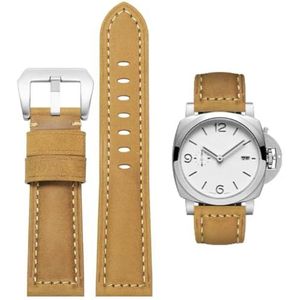 FOUUA Lederen Vintage Militaire Horloge Band 22mm 24mm 26mm voor PANERAI LUMINOR