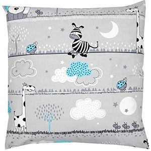 TupTam Kussenslopen voor Kinderen Decoratief met Patroon, Kleine Beer Turquoise, 40 x 40 cm