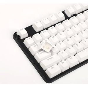 QPSJXN Pudding keycapset met mechanische toetsenborden zoals K70 Lux Straf K65 RGB K63 met MX-schakelaar (104 keycaps wit)
