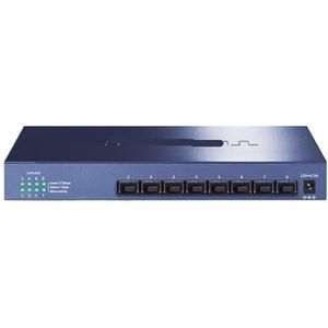 SOEWGAIJI Ethernet-switch met 8-poorts SFP-poort 2.5G 2.5GBASE-T Netwerk Vezel 2500Mbps Plug and Play TL-SH1008F (Kleur: EU Adapter)