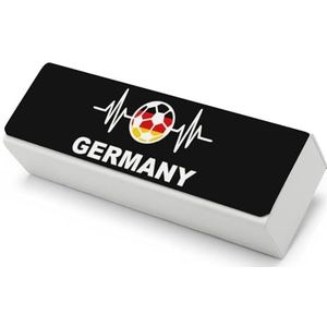 Duitsland Voetbal Hartslag Gedrukt Lenzenvloeistof Case Hard Shell Bril Bescherming Clamshell Case Unisex Draagbare Spectacle Box