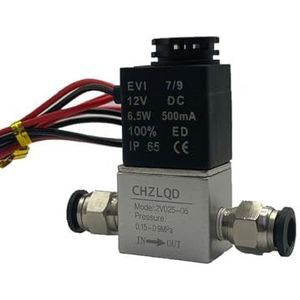 DC 12V 24V 110V 220V Magneetventiel 1/8 ""2 Manier Normaal Gesloten Direct-Acting Pneumatische Kleppen voor Water Lucht Gas (Zwart 10MM-10MM Barb, AC220V)