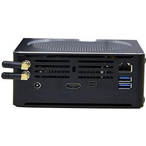 Kingdel Mini PC, Core i7 8th Gen. CPU-desktopcomputer met zes cores, 16 GB DDR4 RAM, 256 GB SSD, 4 KB ondersteuning UHD Graphics 630, 4 * USB3.0, DP, HD, LAN, WLAN, metalen behuizing