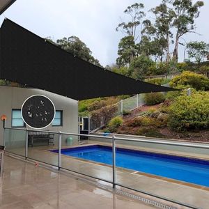 NAKAGSHI Waterdicht schaduwzeil, zwart, 3 x 5,5 m, rechthoekig zeil voor buiten-schaduwtent, geschikt voor tuin, outdoor, terras, balkon, camping, gepersonaliseerd