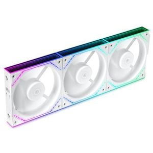 Thermalright TL-M12QRW X3 120 mm PC Reverse Blade Case Fans, Daisy-Chain | 1500 RPM | ARGB | Dubbele Infinity Spiegels Verlichting voor Gaming Build (3-Pack)