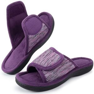 RockDove Verstelbare pantoffels van traagschuim voor dames, Aubergine, 38-39 EU