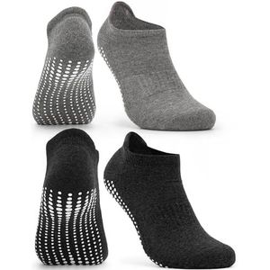 Occulto - Mady - Yoga Sokken - Zwart-Grijs - Pak van 2 paar - Maat 39-42