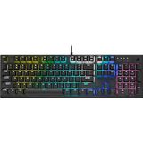 Corsair K60 RGB Pro Mechanical Mechanisch Gaming Toetsenbord, Switch Cherry violet: Lineair en snel, robuust aluminium frame, personaliseerbare RGB-achtergrondverlichting, QWERTY, zwart