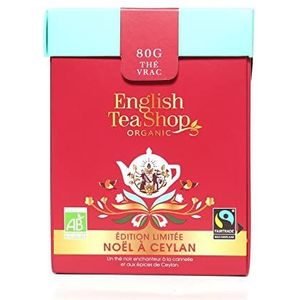 English Tea Shop Kerstthee | ""Kerstmis in Ceylon"" zwarte thee en biologische specerijen uit eerlijke handel | los 80 g | Eco-ontworpen origami doos