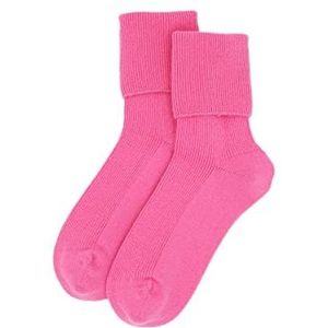 iMongol 100% pure kasjmier bedsokken voor vrouwen, dames, vrouw, moeder, gladde tenen en hiel met de hand naaien, warme en gezellige sokken, eenheidsmaat (1 paar), roze, 37-43 EU