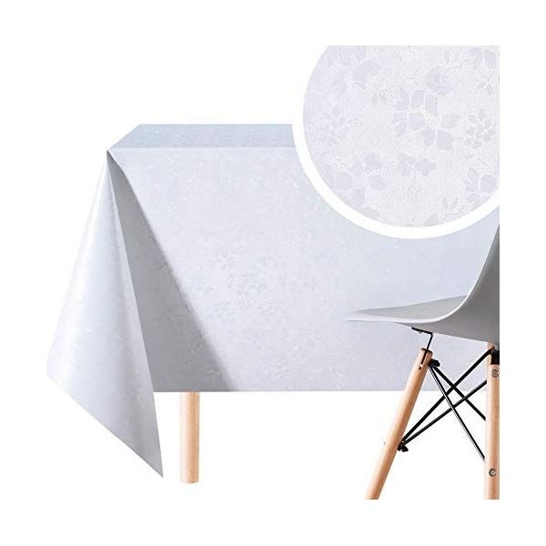 Tafelkleed rechthoekig gecoat (L250 cm) Newton Karmijnrood
