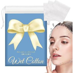 Wattenschijfjes voor het verwijderen van make-up, 200 stuks elastische wattenschijfjes voor gezicht, Vochtinbrengende pads voor gezichtsmake-up, pluisvrije wattenschijfjes voor nagels, ogen, Aokley