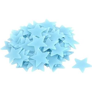 XYWHPGV PVC Stervormig, Kamerdecoratie, Glow in The Dark, Muursticker Sticker 3cm x 3cm 80 Stuks Blauw(80925 ac690 05a42 1e109 030f3 19f19