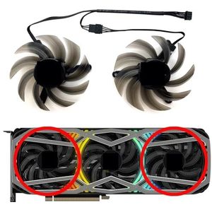TH8015S2H-PCC01 Voor PNY voor GeForce voor RTX3070 3070ti 3080 3080ti 3090 XLR8 REVEL EPIC-X RGB Triple Fan Grafische Kaart Vervangende Ventilator(Left right fan)
