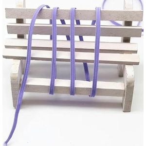 10 m / 30 m / 3,0 mm kleur elastisch nylon plat huishoudkleding naaiaccessoires elastische band ambachtelijk handgenaaid rubberen touw-paars 3,0 mm-30 m