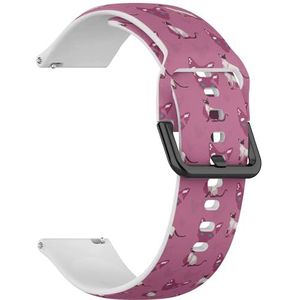 Compatibel met Garmin Forerunner 165/165 Music, Forerunner 35/45/45S (Paars Low Poly Siamees) 20 mm zachte siliconen sportband armband armband, Siliconen, Geen edelsteen