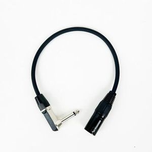 3Pin Mannelijke XLR naar 1/4 (6.35mm) TS Hoek Mono Mannelijke Jack Ongebalanceerde Microfoon Kabel Mic Koord for Dynamische Microfoon 0.3M-15M (Color : Svart, Size : 15M)