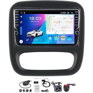 9 Inch Scherm Android 11 Autoradio Auto Video Speler Voor Renault Trafic 3/Opel Vivaro B 2014-2021 GPS Navigatiesysteem FM AM RDS Radio Carplay Auto BT DAB+ SWC spraakbesturing (Size : K600S)