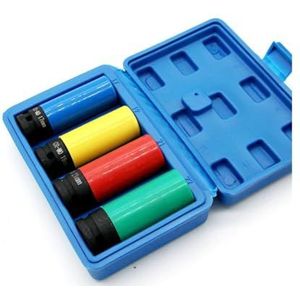 LPMPCZKZGF 1/2 inch mouw muur diepe slagmoer dopsleutel lichtmetalen wiel diepe slagmoer dopsleutelset autogarage onderhouden reparatiegereedschap Mouwsocket(4PCS)