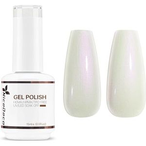 Nicedeco Pearl Gel Nagellak Glitter Threaded Shellac 15ML UV LED Soak-Off Groene Mermaid Gel Nail Polish 001