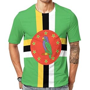Dominicaanse vlag heren korte mouw grafisch T-shirt ronde hals print casual T-shirt tops 5XL
