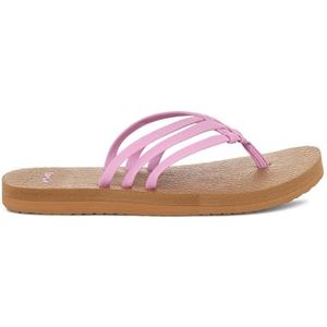Sanuk Dames Yoga Sandy Metallic Flipflop, paarse tule, 37.5 EU