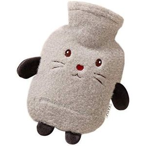 Heiqlay Warmwaterzak, warmwaterzak, warmwaterkruiken Gezellig pluizig zacht pluche schattig patroon voor rug, benen, taille, warm cadeau voor familie of vriendin (1 stuk, 1000 ml, 26x15 cm, roze)