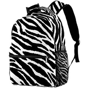 Rugzak Lichtgewicht Dagrugzak Animal Skins Zebra Print Rugzak voor Shool