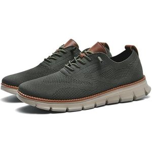 Breeze Shoes for Men Oxfords Lace-Up Lightweight Casual Walking Shoes Comfortable,Mens wearbreeze Shoes Breeze Urban Shoes for Men,Men's Mesh Dress Sneakers Business Shoes (Green,45.5)