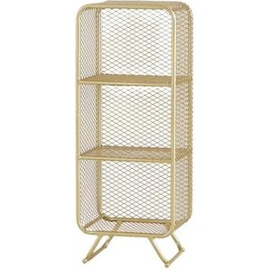 Boekenkast Smeedijzeren Boekenplank Met Poten Nordic Raster Boekenkast Opbergrek Opbergrek Voor Slaapkamer Woonkamer Thuiskantoor voor Woonkamer (Color : Gold, Size : 35 * 30 * 120cm)