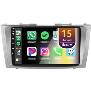 Android Radio voor Camry 2007-2011/Aurion 2006-2011, 9 inch Touchscreen Autoradio met Wireless CarPlay Android Auto Bluetooth WIFI(4Core(1+32GB))