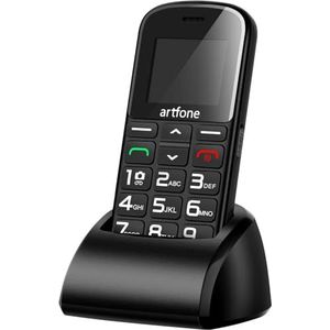 artfone - CS182 - Mobiele Telefoon - Zwart - Voor Ouderen - Dual SIM - 1800 mAh Batterij
