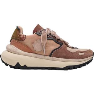 Satorisan - Chacrona Metta Premium - Casual Sneakers - Vintage Leer Schoenen - Kleur Nomad Beige - Maat 36 - Comfortabel en Duurzaam