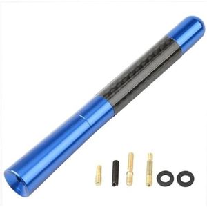 Audio- & videoantennes voor auto Universele autodakantenne van koolstofvezel, 3,5 cm, 8 cm, 12 cm, zwart, rood, blauw, kleurrijke radioantenneset, stylingaccessoires Auto-antenne(Blue,3.5cm)