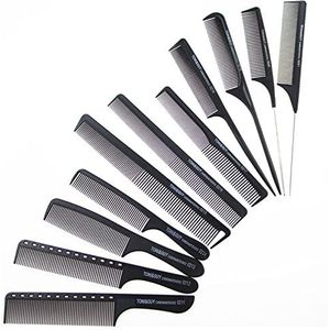 kapperskammen Set ZUZER 12st Haarkammen Staartkammen Kapperskammen Set kapperskammen